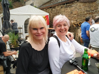  ﻿Avec Fabienne. Neyla's day 2021. Photo Michel Vanderlinden.