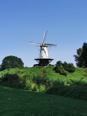  Le moulin De Koe à Veere. Hollande.