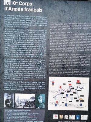  Mémorial Xième Corps d'armée francais. Village de Le Roux.