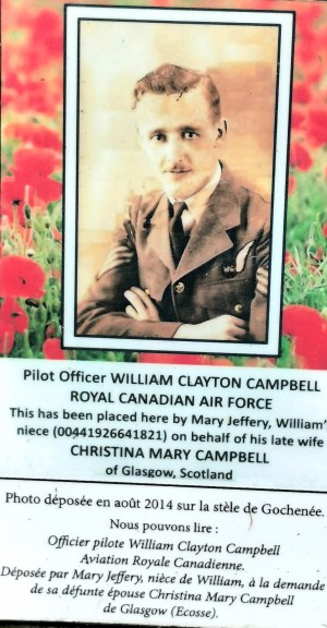  ﻿Mémorial crash d'un bombardier canadien à Gochenée le 14/7/1943.