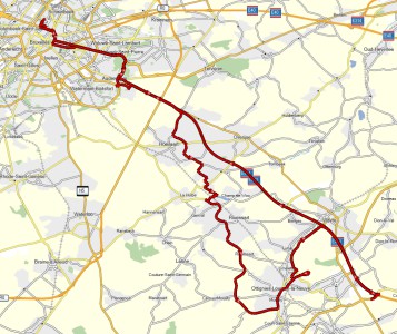  Carte du trajet.