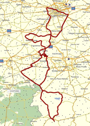  ﻿Carte du trajets.