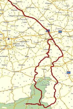  Carte du trajet.