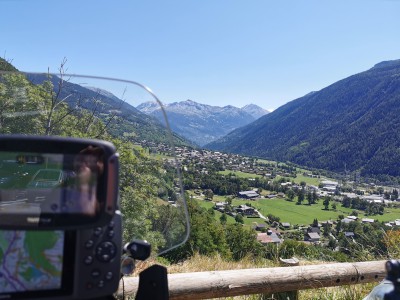  ﻿Point-de-vue sur Bourg-Saint-Maurice. Département de la Savoie.
