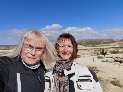  ﻿Desert des Bardenas Reales. Avec Claire.