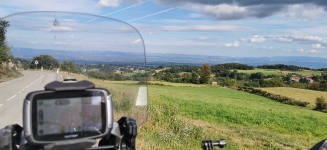  ﻿Vue sur Verrières-En-Forez. Département de la Loire. France.